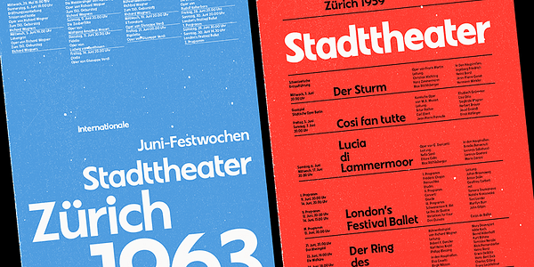 Card displaying Fifties Variable typeface in various styles