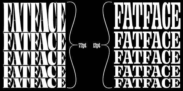 Card displaying Ohno Fatface typeface in various styles