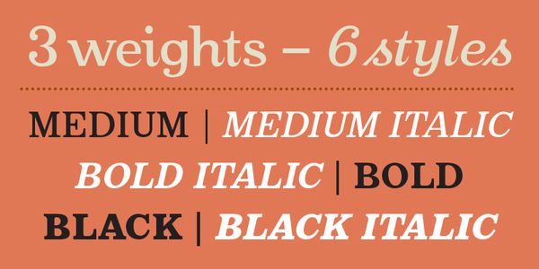 Card displaying Oxtail typeface in various styles