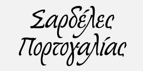 Card displaying PF Mediterra typeface in various styles