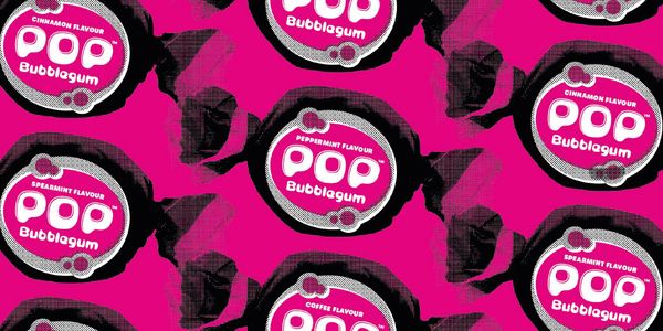 Card displaying Bubblegum Pop typeface in various styles