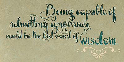 Card displaying Lady Dodo typeface in various styles