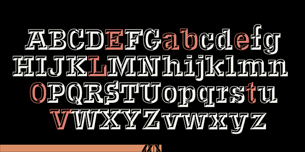 Card displaying Voel Beat MN typeface in various styles