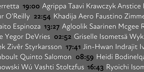 Card displaying New Atten Round  typeface in various styles