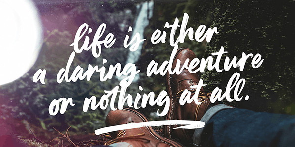 Card displaying Freethinker typeface in various styles