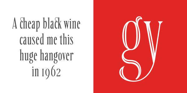 Card displaying Poblet typeface in various styles