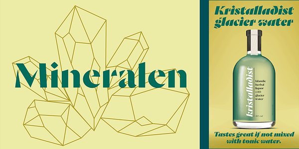 Card displaying Goldich typeface in various styles