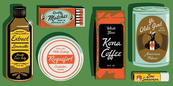 Card displaying Redondo Ave typeface in various styles