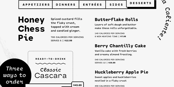 Card displaying Cartograph CF typeface in various styles