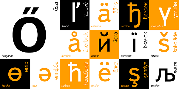 Card displaying Textbook New typeface in various styles