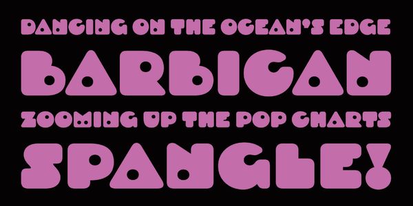 Card displaying Droog typeface in various styles