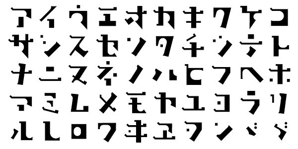 Card displaying AB Shoutenkaku typeface in various styles