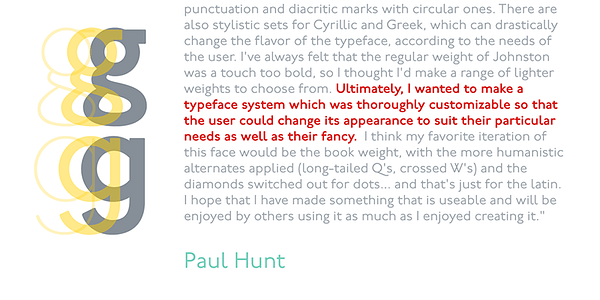 Card displaying P22 Underground typeface in various styles