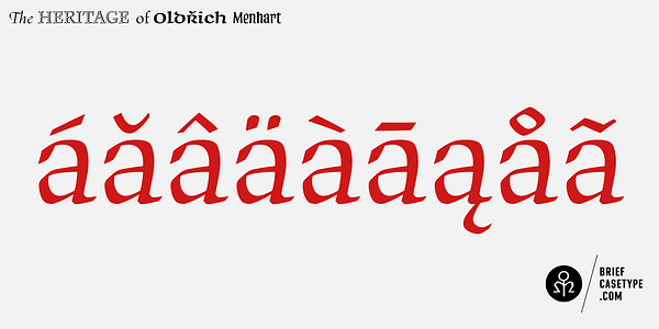 Card displaying BC Parlament typeface in various styles
