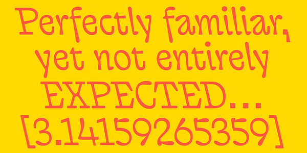 Card displaying RL Horizon typeface in various styles