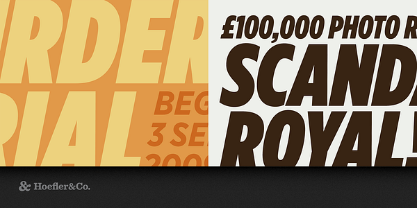 Card displaying Gotham typeface in various styles