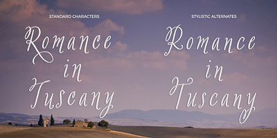 Card displaying San Rafael typeface in various styles