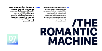 Card displaying Quiroh typeface in various styles