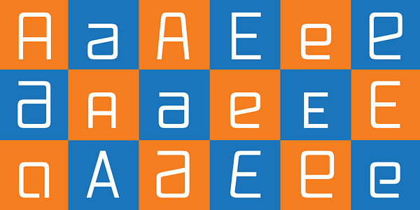 Carte présentant la police de caractères Vox dans différents styles