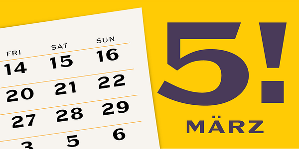 Card displaying Sweet Gothic typeface in various styles