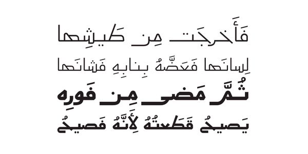 Card displaying Aaber typeface in various styles