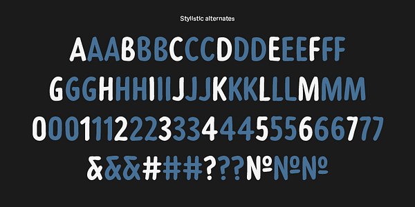 Card displaying Corsair PE typeface in various styles