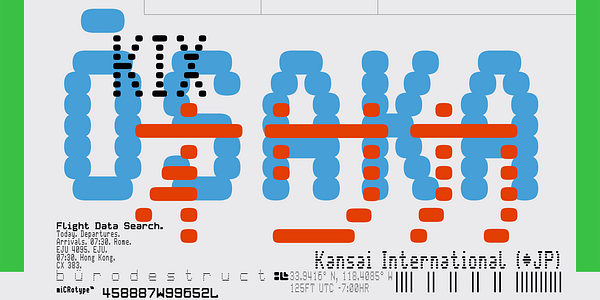 Card displaying BD Terminal Variable typeface in various styles