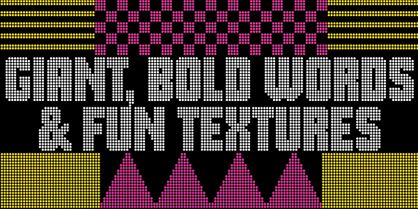 Card displaying Gloridot typeface in various styles