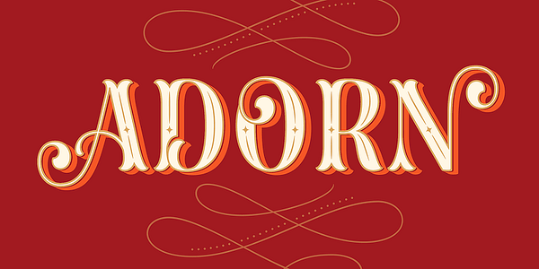 Card displaying Dress typeface in various styles