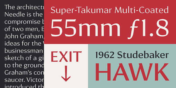 Card displaying Conglomerate typeface in various styles