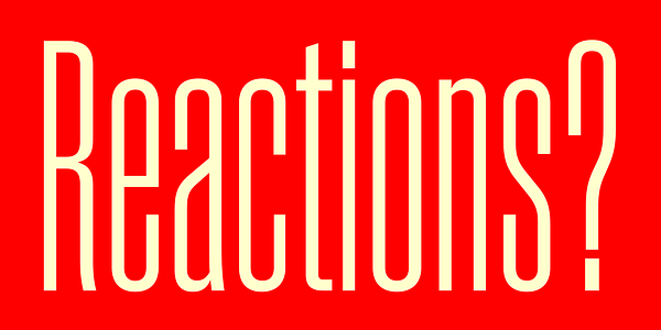 Card displaying Field Gothic Narrow typeface in various styles