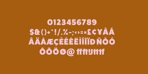 Card displaying FatFrank typeface in various styles