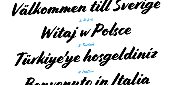 Card displaying Cortado typeface in various styles