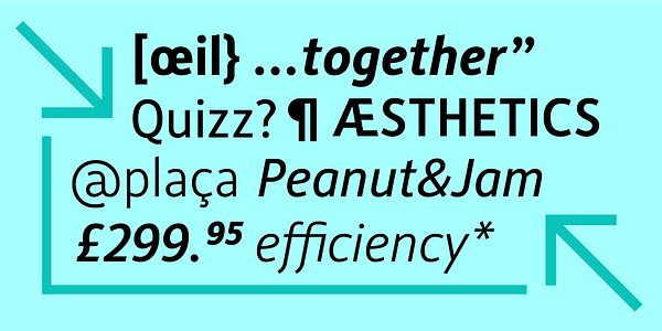 Card displaying Alber New typeface in various styles