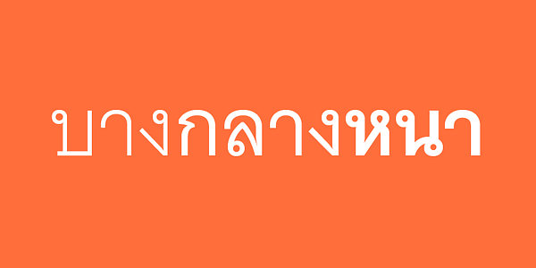 Card displaying Thongterm typeface in various styles