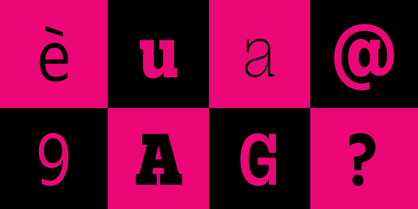 Card displaying Elizeth Condensed typeface in various styles