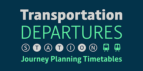 Card displaying Calmetta typeface in various styles