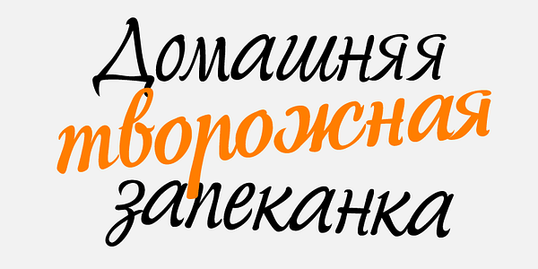 Card displaying PF Mediterra typeface in various styles