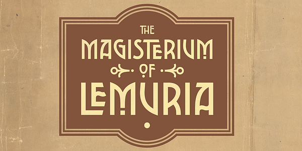 Card displaying Carilliantine typeface in various styles