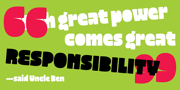 Card displaying Macchia typeface in various styles