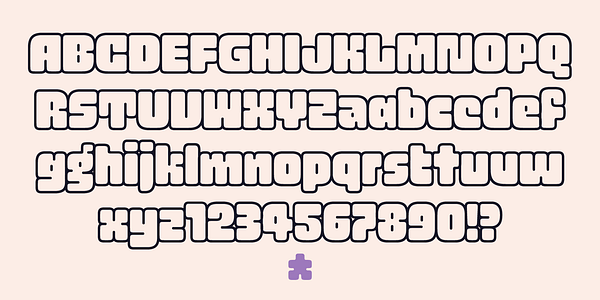 Card displaying Boiga typeface in various styles