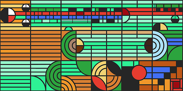 Card displaying P22 FLW Exhibition typeface in various styles