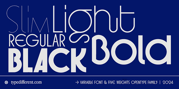 Card displaying BD Orange Variable typeface in various styles