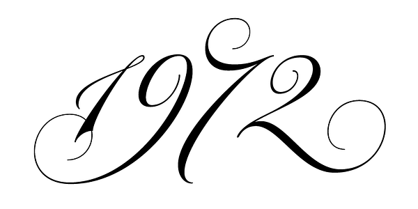 Card displaying Parfumerie Script typeface in various styles