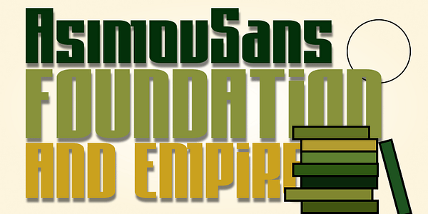 Card displaying AsimovSans typeface in various styles