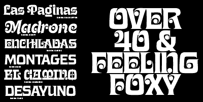 Card displaying Casserole typeface in various styles