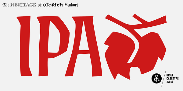 Card displaying BC Vajgar typeface in various styles