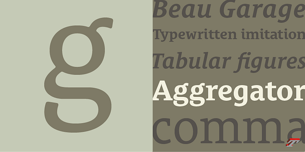 Card displaying Le Monde Courrier typeface in various styles