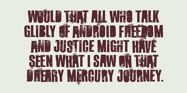 Card displaying Octynaz typeface in various styles