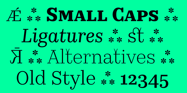 Card displaying Kazimir Text typeface in various styles